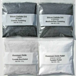 Advanced rock tumbling grit kit for rotary tumblers