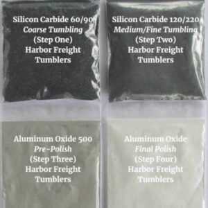 Grit and polish refill kit for Harbor Freight rock tumblers